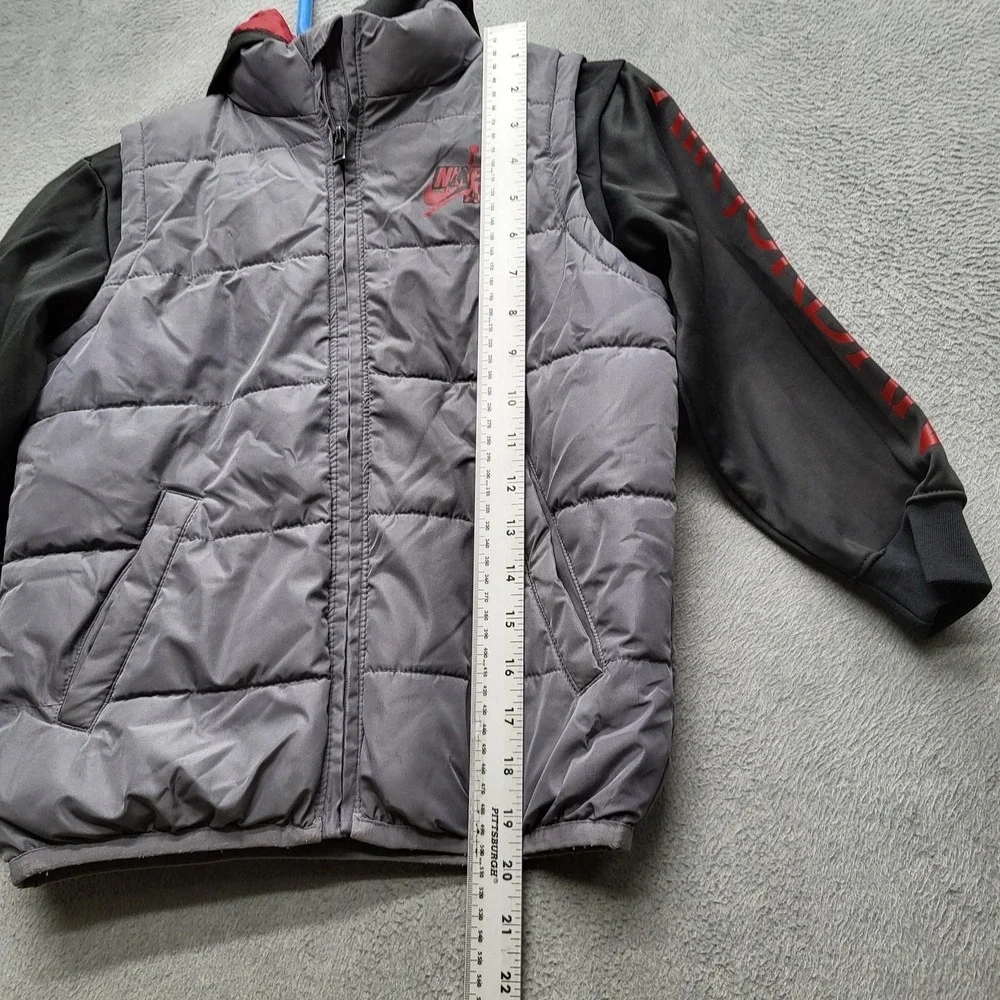 Jordan Boy Jacket M Gray Jumpman Embroidery Puffer Nike Air Gorpcore Logo‎